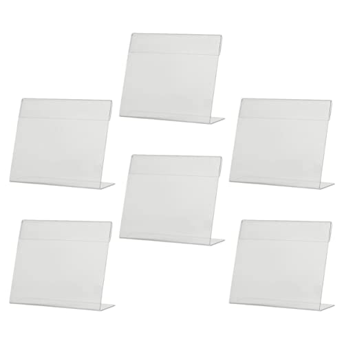 Veemoon 6 Stück Acryl Preisschild Halter Set Preisdisplay Ständer für Etiketten für Supermärkte und Veranstaltungen Langlebig von Veemoon