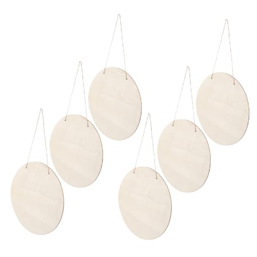 Veemoon 6 Stück Blanko Holzplatten für Diy Malerei Dekoration zum Aufhängen für Zuhause Büro oder Veranstaltungen Veemoon 6 Stück Blanko Holzplatten für Diy Malerei Dekoration zum Aufhängen für Zuhause Büro oder Veranstaltungen von Veemoon