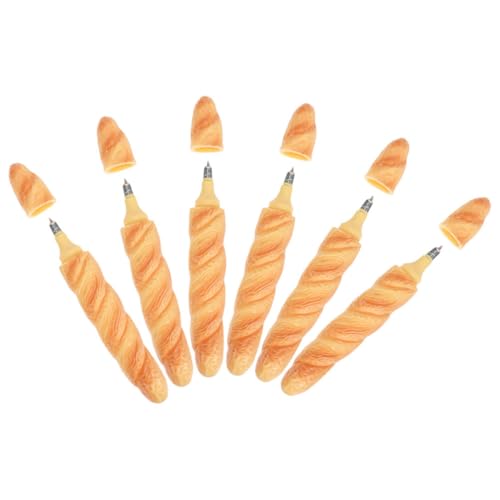 Veemoon 6 Stück Brot-kugelschreiber Realistische Food Pens Smooth Writing Büro Schule Geschenkidee Kreative Baguette Stift-optik Leicht Tragbar Vielseitig für Schreibbedarf von Veemoon