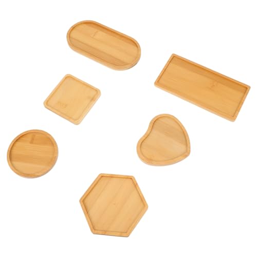 Veemoon 6 Stück DIY Mosaik Holztablett Kreative Füllbare Servierplatte für Heimdekoration Quadratisch für Coaster und Einzigartige Ornamente von Veemoon