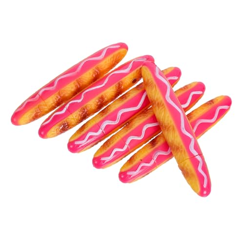 Veemoon 6 Stück Hot Dog Kugelschreiber Cartoon Stift mit Glatter Tinte Lustige Schreibwaren für Schüler Realistische Food-designs Stabile Kunststoffkonstruktion als Schulparty-geschenk von Veemoon