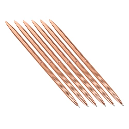 Veemoon 6 Stück Kugelschreiber aus Metall Metallstift für Lehrer Stifte für Männer Geschäftskugelschreiber für Männer Smooth -Schreibstallschiffstift Kugelschreiber Masse Roségold von Veemoon