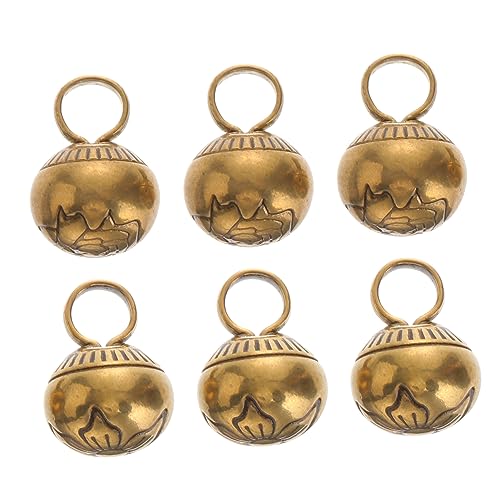 Veemoon 6 Stück Kupferschnalle Cheongsam-Taste ab für verschönert Antiquität geformt klein hochzeitsdeko Metallknöpfe Knöpfe nähen Vintage-Knopf runder Nähknopf runde Knöpfe Messing Golden von Veemoon