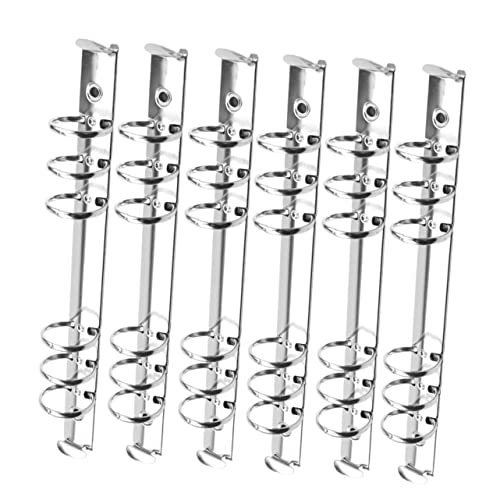 Veemoon 6 Stück Metall Ringbuch Ringe für Loseblatt Ordner Binderinge Silber für Scrapbooking Notizbücher und Bürobedarf Langlebig und Rostfrei von Veemoon