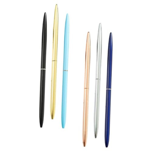 Veemoon 6 Stück Multifunktionale Metall Kugelschreiber Schreibstifte Roségold Gold Silber Transparent Blau Schwarz und Blau für Büro Bank und Hotel Veemoon 6 Stück Multifunktionale Metall Kugelschreiber Schreibstifte Roségold Gold Silber Transparent Blau Schwarz und Blau für Büro Bank und Hotel von Veemoon