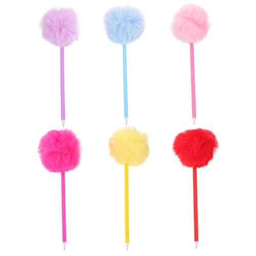 Veemoon 6 Stück Neuheit Flauschige Kugelschreiber Plüsch Pom Pom Stifte Für Studenten Und Frauen Fuzzy Kawaii Schreibutensilien Für Schulbedarf Veemoon 6 Stück Neuheit Flauschige Kugelschreiber Plüsch Pom Pom Stifte Für Studenten Und Frauen Fuzzy Kawaii Schreibutensilien Für Schulbedarf von Veemoon