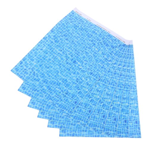 Veemoon 6 Stück Realistische Wasserwellen Sticker Selbstklebend Strukturierte Wasseroberflächen Papieraufkleber für DIY Miniatur Seenlandschaften Aquarium Dekorationen Zubehör von Veemoon