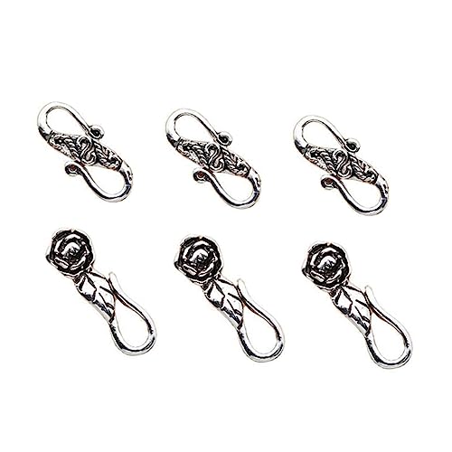 Veemoon 6 Stück Silber Schmuckverschlüsse Teiliges DIY Armband Verbinder Karabinerverschluss für Basteln Schmuckherstellung Zubehör für Armbänder und Halsketten von Veemoon
