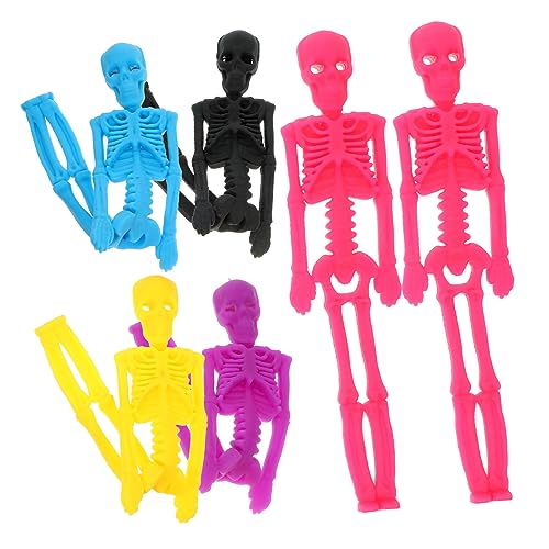 Veemoon 6 Stück Skelett-Dekoration Für Halloween – Stressabbau - Biegsame Figuren Für Sensory Druckspielzeug Ideal Für Partys Und Badespaß TPR Material Veemoon 6 Stück Skelett-Dekoration Für Halloween – Stressabbau - Biegsame Figuren Für Sensory Druckspielzeug Ideal Für Partys Und Badespaß TPR Material von Veemoon