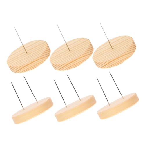 Veemoon 6 Stück -Ständer Gehäkelter Puppenständer Häkelpuppen-Display Pin-Display-Ständer Aktionsfigur Basis Gehäkelter Actionfigurenständer Filzpuppen-Display Nadelpuppenhalter Holz von Veemoon