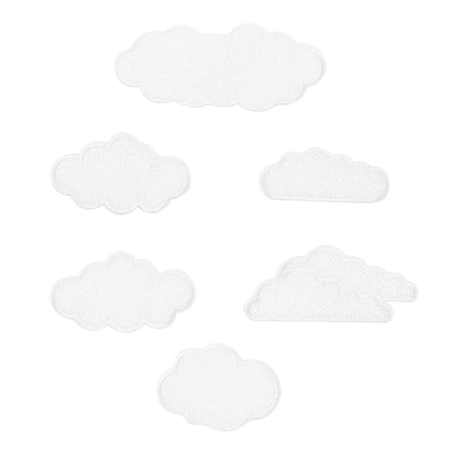 Veemoon 6 Stück Stoffmontage Dekoration Flecken Bestickt Aufnähen Für Kleidung Formen Wolken-stickerei-patches Selbst Für Kleidung Gestickter Aufnäher Weiß Stickgarn Veemoon 6 Stück Stoffmontage Dekoration Flecken Bestickt Aufnähen Für Kleidung Formen Wolken-stickerei-patches Selbst Für Kleidung Gestickter Aufnäher Weiß Stickgarn von Veemoon
