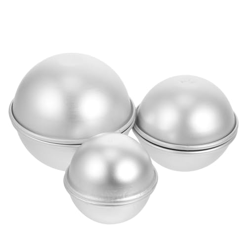 Veemoon 6 Stück Teiliges Badebomben Gießform aus Langlebigem Aluminiumlegierung Vielseitige Kugelformen für Hausgemachte Badezusätze Seifenherstellung Stabile DIY Badekugel Backformen für von Veemoon