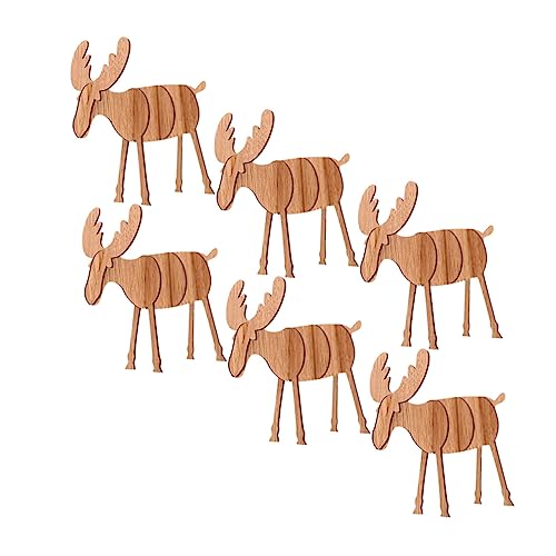 Veemoon 6 Stück Teiliges DIY Holz Elch Ornament Weihnachtsdekoration für Tisch Praktische und Langlebige Holzfiguren für Stimmungsvolle Feiertage Veemoon 6 Stück Teiliges DIY Holz Elch Ornament Weihnachtsdekoration für Tisch Praktische und Langlebige Holzfiguren für Stimmungsvolle Feiertage von Veemoon