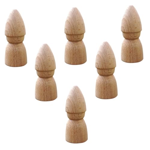 Veemoon 6 Stück Teiliges DIY Holzfiguren zum Bemalen Unvollendete Puppen aus Sicherem Holz Blanko Oberflächen für Kreative Graffiti Handliche Holz Puppen für Feinmotorik Veemoon 6 Stück Teiliges DIY Holzfiguren zum Bemalen Unvollendete Puppen aus Sicherem Holz Blanko Oberflächen für Kreative Graffiti Handliche Holz Puppen für Feinmotorik von Veemoon