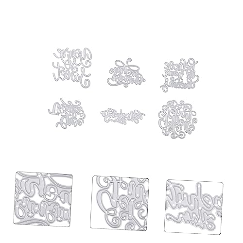 Veemoon 6 Stück Teiliges Englische Segenssprüche Stanzformen aus Stahl für DIY Prägeschablonen Scrapbooking Handwerk Zubehör Veemoon 6 Stück Teiliges Englische Segenssprüche Stanzformen aus Stahl für DIY Prägeschablonen Scrapbooking Handwerk Zubehör von Veemoon