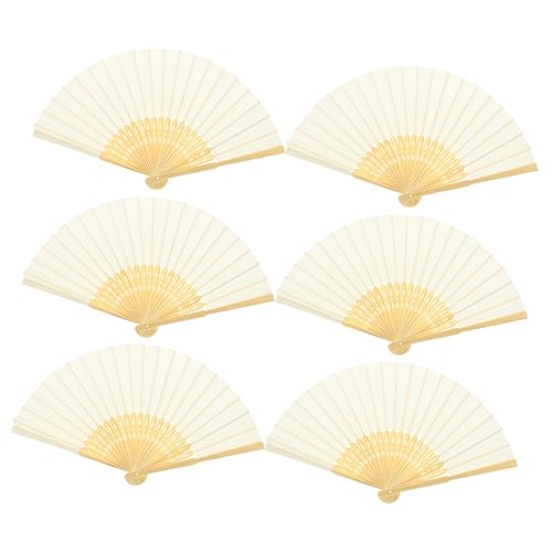 Veemoon 6 Stück Teiliges Faltbarer Handfächer Papier Tragbarer Manueller Fächer für Hochzeit Party Tanz und Sommerreise Handgefertigter Chinesischer Faltfächer mit Glattem Faltmechanismus Veemoon 6 Stück Teiliges Faltbarer Handfächer Papier Tragbarer Manueller Fächer für Hochzeit Party Tanz und Sommerreise Handgefertigter Chinesischer Faltfächer mit Glattem Faltmechanismus von Veemoon