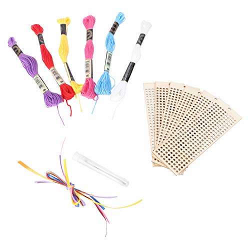 Veemoon 6 Stück Teiliges Holz Kreuzstich Set DIY Lesezeichen Kit Holz für Kreative Handarbeiten für und Dekorationen Garn Aufhängeschnur für Anfänger und Bastelbegeisterte Zufällige Farbe Veemoon 6 Stück Teiliges Holz Kreuzstich Set DIY Lesezeichen Kit Holz für Kreative Handarbeiten für und Dekorationen Garn Aufhängeschnur für Anfänger und Bastelbegeisterte Zufällige Farbe von Veemoon