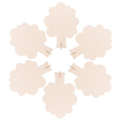 Veemoon 6 Stück Teiliges Holz bastelset Unbemalte Baumformen DIY Handwerk mit Glatten Kanten Sicher für Dekoration für Party und Heimgestaltung Veemoon 6 Stück Teiliges Holz bastelset Unbemalte Baumformen DIY Handwerk mit Glatten Kanten Sicher für Dekoration für Party und Heimgestaltung von Veemoon