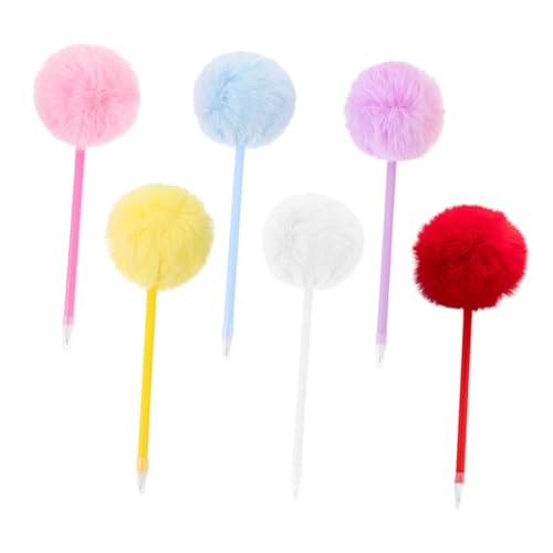 Veemoon 6 Stück Teiliges Kugelschreiber mit Flauschigem Pompon Bunte Schreibstifte für Schüler und Büro Weiche Kugelschreiber für Stressfreies Schreiben Schreibtischdekoration und Veemoon 6 Stück Teiliges Kugelschreiber mit Flauschigem Pompon Bunte Schreibstifte für Schüler und Büro Weiche Kugelschreiber für Stressfreies Schreiben Schreibtischdekoration und von Veemoon