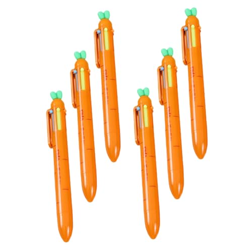 Veemoon 6 Stück Teiliges Mehrfarbiger Karotten Kugelschreiber Einziehbar Leicht Vielseitig für Schule Büro Zuhause Bunter Stift mit Lustigem Design als für Jugendliche und Zeichnen Veemoon 6 Stück Teiliges Mehrfarbiger Karotten Kugelschreiber Einziehbar Leicht Vielseitig für Schule Büro Zuhause Bunter Stift mit Lustigem Design als für Jugendliche und Zeichnen von Veemoon