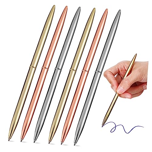 Veemoon 6 Stück Teiliges Metall Kugelschreiber in Gold Roségold Silber Ergonomisch Glattes Schreiben Langlebig Kreatives Schreibgerät für Büro Schule und Alltag Veemoon 6 Stück Teiliges Metall Kugelschreiber in Gold Roségold Silber Ergonomisch Glattes Schreiben Langlebig Kreatives Schreibgerät für Büro Schule und Alltag von Veemoon