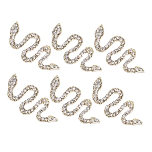 Veemoon 6 Stück Teiliges Nagelornamente Schlangenform aus Langlebig Modisch für DIY Nagelkunst Nageldekorationen Nail Art Charms Veemoon 6 Stück Teiliges Nagelornamente Schlangenform aus Langlebig Modisch für DIY Nagelkunst Nageldekorationen Nail Art Charms von Veemoon