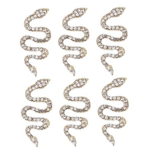 Veemoon 6 Stück Teiliges Nail Jewelry Schlange aus Langlebiger Kreative Manicure Charms mit Strasssteinen Vielseitig für Fingernägel Zehennägel und DIY Nail Art Dekoration Veemoon 6 Stück Teiliges Nail Jewelry Schlange aus Langlebiger Kreative Manicure Charms mit Strasssteinen Vielseitig für Fingernägel Zehennägel und DIY Nail Art Dekoration von Veemoon
