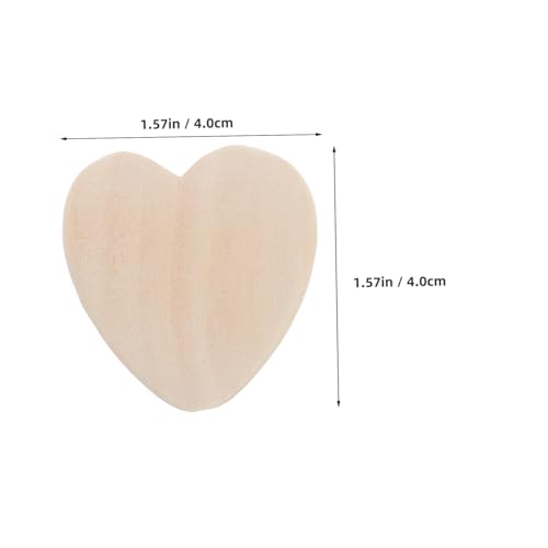 Veemoon 6 Stück Teiliges Naturbelassene Holzherzperlen für DIY Schmuck Basteln Valentinstag Malbare Holzperlen Kreativität und Feinmotorik von Veemoon