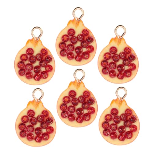 Veemoon 6 Stück Teiliges Set Frucht Serie Harz Anhänger für DIY Schmuck Steinfrucht Ohrhängern Vielseitige Schmuckverzierungen für Ohrringe und Armbänder Veemoon 6 Stück Teiliges Set Frucht Serie Harz Anhänger für DIY Schmuck Steinfrucht Ohrhängern Vielseitige Schmuckverzierungen für Ohrringe und Armbänder von Veemoon