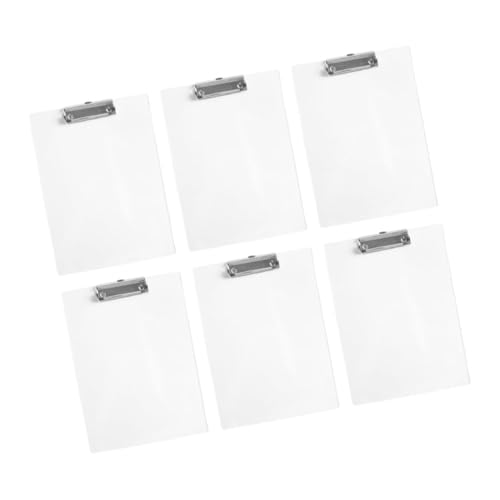 Veemoon 6 Stück Teiliges Transparentes Klemmbrett Multifunktionale Schreibplatte für Büro Schule und Leicht Stabil und Praktisch für Dokumentenorganisation und Schreibunterstützung Veemoon 6 Stück Teiliges Transparentes Klemmbrett Multifunktionale Schreibplatte für Büro Schule und Leicht Stabil und Praktisch für Dokumentenorganisation und Schreibunterstützung von Veemoon
