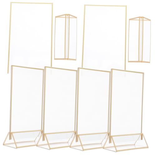 Veemoon 6 Stück Tischnummernschild aus Acryl Displayständer aus Acryl Bild steht für Tisch Zeichenhalter Tisch steht für Schilder Schilderhalter aus Acryl Hochzeitsschildhalter Golden Veemoon 6 Stück Tischnummernschild aus Acryl Displayständer aus Acryl Bild steht für Tisch Zeichenhalter Tisch steht für Schilder Schilderhalter aus Acryl Hochzeitsschildhalter Golden von Veemoon