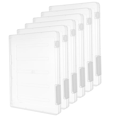 Veemoon 6 Stück Transparente Kunststoff Aufbewahrungsbox Praktischer Papierorganizer für Büro Schule und Zuhause Stabiler Aktenordner mit Deckel Veemoon 6 Stück Transparente Kunststoff Aufbewahrungsbox Praktischer Papierorganizer für Büro Schule und Zuhause Stabiler Aktenordner mit Deckel von Veemoon