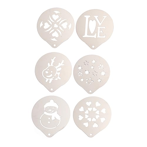 Veemoon 6 Stück Transparente Schablonen Für Kaffee-Dekoration - Kreative Kunst Für Latte Und Cappuccino Mit 3 Verschiedenen Designs Perfekt Für Kaffeeliebhaber Und Veemoon 6 Stück Transparente Schablonen Für Kaffee-Dekoration - Kreative Kunst Für Latte Und Cappuccino Mit 3 Verschiedenen Designs Perfekt Für Kaffeeliebhaber Und von Veemoon