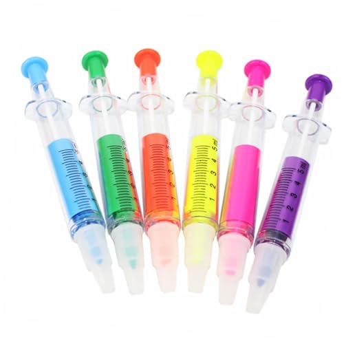 Veemoon 6 Stück Zwei Eins Marker Pen Lustige Förmige Highlighter und Kugelschreiber für Studenten Farben Sicher und Praktisch für Notizen und Markierungen von Veemoon