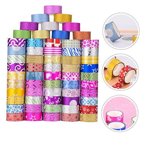 Veemoon 60 Rollen Washi Tape Glitzer Klebebänder DIY Basteln Papierklebeband pro Rolle Dekorative Muster für Geschenke Scrapbooking Planner Notebook Veemoon 60 Rollen Washi Tape Glitzer Klebebänder DIY Basteln Papierklebeband pro Rolle Dekorative Muster für Geschenke Scrapbooking Planner Notebook von Veemoon