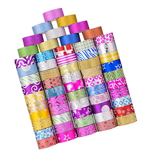 Veemoon 60 Rollen Washi Tape Glitzer Klebeband Papierband für DIY Basteln Scrapbooking Notizbuch Dekoration pro Rolle Vielseitig Leicht Abziehbar ohne Rückstände Modisch und Elegant Veemoon 60 Rollen Washi Tape Glitzer Klebeband Papierband für DIY Basteln Scrapbooking Notizbuch Dekoration pro Rolle Vielseitig Leicht Abziehbar ohne Rückstände Modisch und Elegant von Veemoon