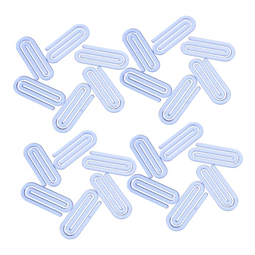 Veemoon 60 Stück Große Blaue Büroklammern aus Kunststoff Kreative Transparente Papierclips für Büro Schule und Zuhause Dekorative Klammern für Dokumente Notizen und Scrapbooking von Veemoon