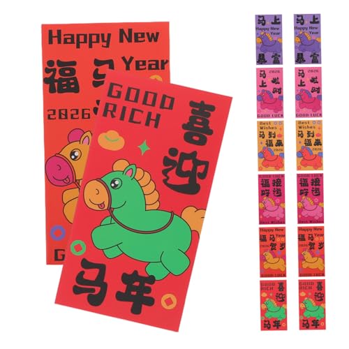 Veemoon 60 Stück Jahr Des Pferdes Rote Umschläge Aus Beschichtetem Papier Traditionelle Chinesische Neujahrsumschläge Für Frühlingsfest Bargeldgeschenke Familienfeiern Veemoon 60 Stück Jahr Des Pferdes Rote Umschläge Aus Beschichtetem Papier Traditionelle Chinesische Neujahrsumschläge Für Frühlingsfest Bargeldgeschenke Familienfeiern von Veemoon
