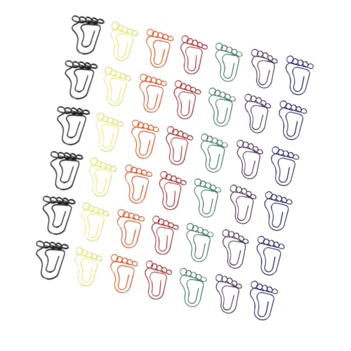 Veemoon 60 Stück Kleine Füße Büroklammer Clips für Papier geformte Papierklammern lustige süße Büroklammern Dateiclips neuartige Büroklammern Dekorative Papierklamme Schreibwaren Metall von Veemoon