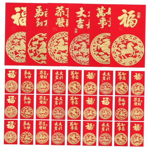 Veemoon 60 Stück Rotes Paket Zum Jahr Des Pferdes Glücksumschläge Rote Glücksgeldumschläge Roter Umschlag Im Chinesischen Stil Neujahrsumschlag Frühlingsfest Glücksgeldbeutel Veemoon 60 Stück Rotes Paket Zum Jahr Des Pferdes Glücksumschläge Rote Glücksgeldumschläge Roter Umschlag Im Chinesischen Stil Neujahrsumschlag Frühlingsfest Glücksgeldbeutel von Veemoon