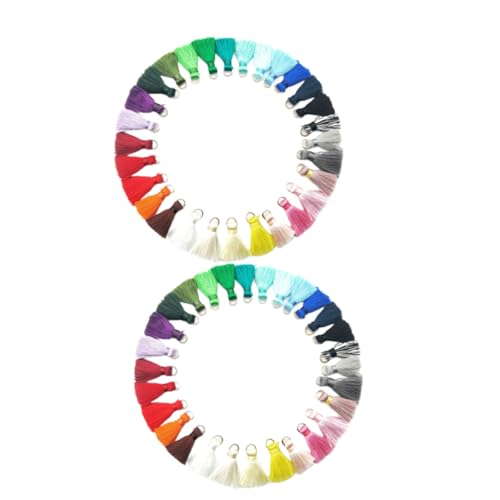 Veemoon 60 Stück Teiliges Bunte Schmuckanhänger mit Mini ringen Lange Polyester quasten für DIY Ohrringe Schlüsselanhänger Armbänder Leichte Langlebige Bastel accessoires Veemoon 60 Stück Teiliges Bunte Schmuckanhänger mit Mini ringen Lange Polyester quasten für DIY Ohrringe Schlüsselanhänger Armbänder Leichte Langlebige Bastel accessoires von Veemoon