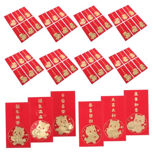 Veemoon 60 Stück Teiliges Chinesische Rote Umschläge aus Robustem Papier Langlebige Hongbao für Jahr Des Pferdes Kreative Karton Designs Glücksgeldumschläge für Lunar Year Hochzeit Veemoon 60 Stück Teiliges Chinesische Rote Umschläge aus Robustem Papier Langlebige Hongbao für Jahr Des Pferdes Kreative Karton Designs Glücksgeldumschläge für Lunar Year Hochzeit von Veemoon