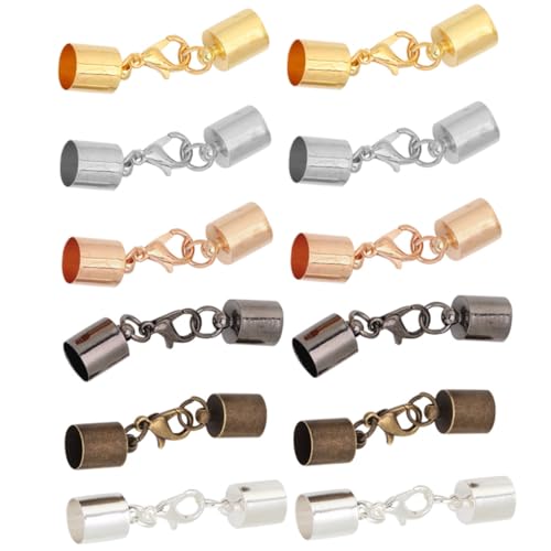 Veemoon 60 Stück Teiliges DIY Schlüsselanhänger mit Metall Lobster Verschlüssen Langlebige Schmuckverbinder in Gold Hellgrau und Blau für Armbänder Schlüsselringe und Bastelprojekte von Veemoon
