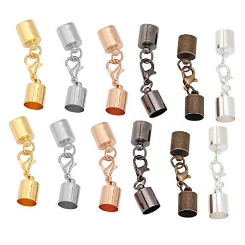 Veemoon 60 Stück Teiliges DIY Schmuckverbinder mit Farben Leichte Metall Lobster Verschlüsse für Halsketten Armbänder Schlüsselanhänger Robust Verschleißfest für Schmuckherstellung und von Veemoon