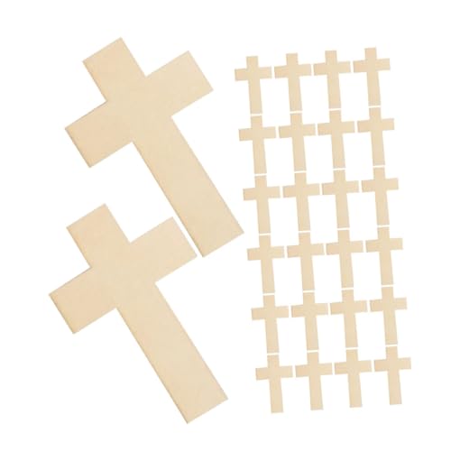 Veemoon 60 Stück Teiliges Holzkreuz Bemalen Unbemalte DIY Holzscheiben in Kreuzform Glatte Holzplättchen für Frühlingsdekoration Vielseitige Bastelornamente ohne Praktische für Kreative von Veemoon