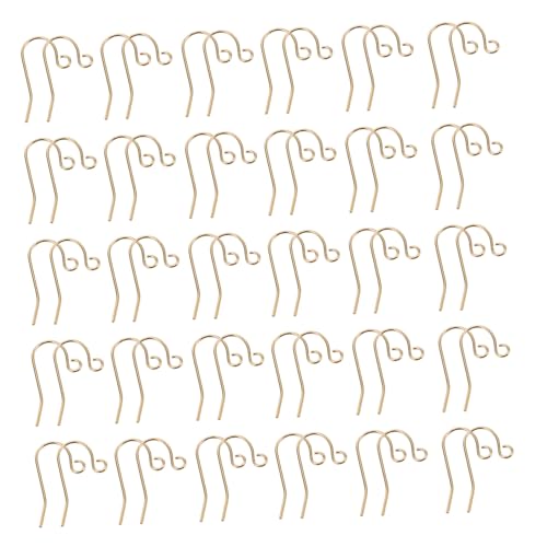 Veemoon 60 Stück Teiliges Kupfer Goldbeschichtung Minimalistische Ohrhaken für Damen DIY Schmuckherstellung Dangle Earring Material Komfortabel Sicher von Veemoon