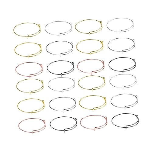 Veemoon 60 Stück Teiliges Verstellbares Metall Armreif Rohling Erweiterbare Draht Armreifen Farben für DIY Schmuckherstellung Langlebig und Modisch für Vielseitige Armband Designs von Veemoon