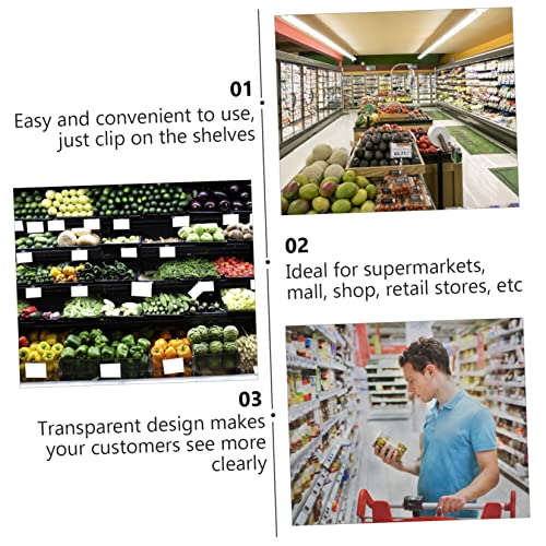 Veemoon 60 Stück Transparente Preisschildhalter Praktische Etikettenhalter für Supermarkt Regal Preisanzeige Einfache und Vielseitige Nutzung im Einzelhandel Veemoon 60 Stück Transparente Preisschildhalter Praktische Etikettenhalter für Supermarkt Regal Preisanzeige Einfache und Vielseitige Nutzung im Einzelhandel von Veemoon