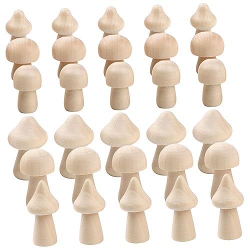 Veemoon 60 Stück Unlackierte Holzpilze für DIY Holzpilze zum Malen und Gestalten Unvollendete Holzdeko für Kreative Bastelprojekte Veemoon 60 Stück Unlackierte Holzpilze für DIY Holzpilze zum Malen und Gestalten Unvollendete Holzdeko für Kreative Bastelprojekte von Veemoon