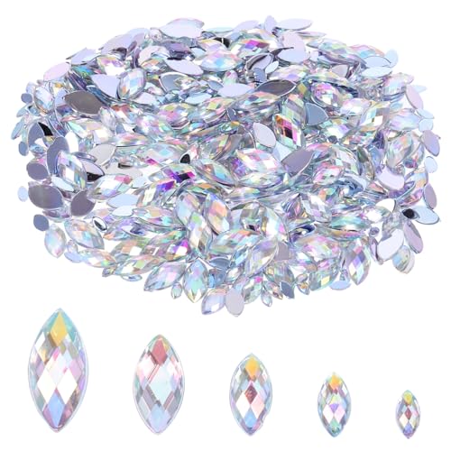 Veemoon 600 Stück Ab Farbverlauf Acryl Flatback Strasssteine Marquise Form Schmucksteine für Nail Art DIY Basteln Handyhüllen Kleidung Verzierung Veemoon 600 Stück Ab Farbverlauf Acryl Flatback Strasssteine Marquise Form Schmucksteine für Nail Art DIY Basteln Handyhüllen Kleidung Verzierung von Veemoon